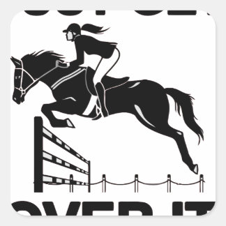 ÜBERWINDEN SIE ES NUR QUADRATISCHER AUFKLEBER