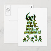 Überwinden Sie es Vertikal Postkarte (Vorne/Hinten)