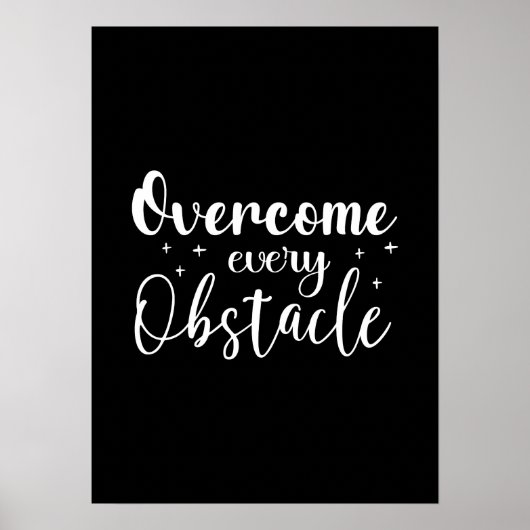 Überwinden Sie jedes Hindernis - Fitness, Hektik, Poster (Vorne)