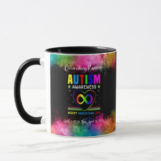 Überwindung der Barrieren Autismus Bewusstseinsbil Tasse (Links)