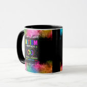 Überwindung der Barrieren Autismus Bewusstseinsbil Tasse (Vorderseite Links)