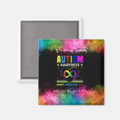 "Überwindung der Barrieren" Square Magnet (Vorderseite/Rückseite)