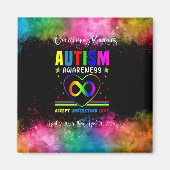 "Überwindung der Barrieren" Square Magnet (Vorne)