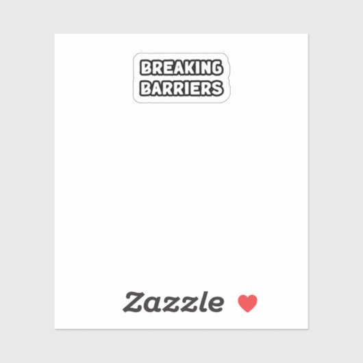 Überwindung von Hindernissen Aufkleber (Blatt)