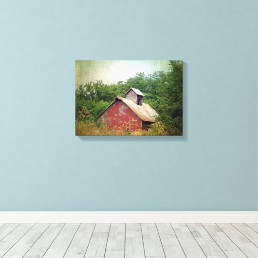 Überwuchert und aufgegeben leinwanddruck (Insitu (Holzboden))