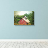 Überwuchert und aufgegeben leinwanddruck (Insitu (Holzboden))