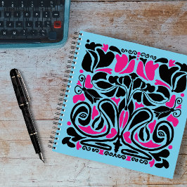 Überwucherung illustrierte Art Nouveau Notizblock