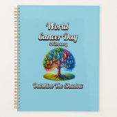 Überzeugen Sie den Schatten. Weltkrebstag Planer (Vorderseite)