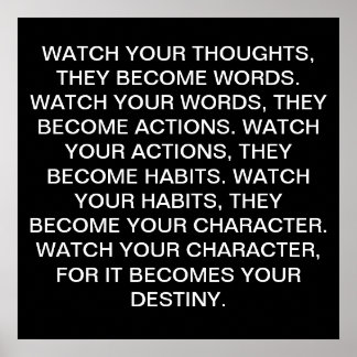 ÜBERZEUGEN SIE IHRE GEDANKEN POSTER