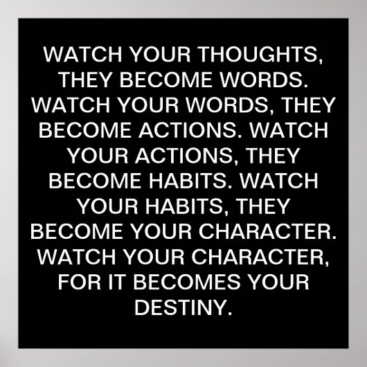 ÜBERZEUGEN SIE IHRE GEDANKEN POSTER (Vorne)