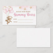 ÜBERZEUGEN SIE, WIE VIELE GUMMY BEARS TEDDY BEAR T BEGLEITKARTE (Vorne/Hinten)