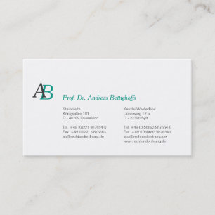 Überzeugt durch visitenkarte