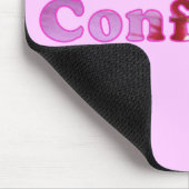 Überzeugtes buchstabiert mit rosa Blumen mousepads (Ecke)
