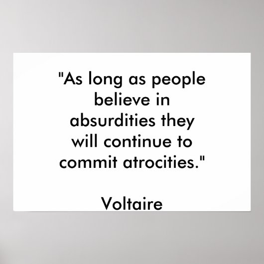 Überzeugung Poster (Vorne)