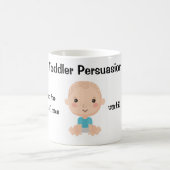 Überzeugung von Kleinkindern - satirisches Zitat Kaffeetasse (Mittel)