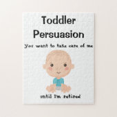 Überzeugung von Kleinkindern - satirisches Zitat Puzzle (Vertikal)