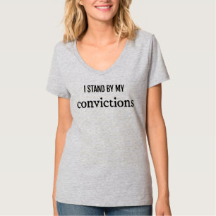 Überzeugungen - Der V-Neck-T - Shirt für Frauen