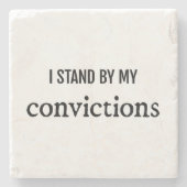 Überzeugungen Marmorstein-Untersetzer Steinuntersetzer (Vorderseite)