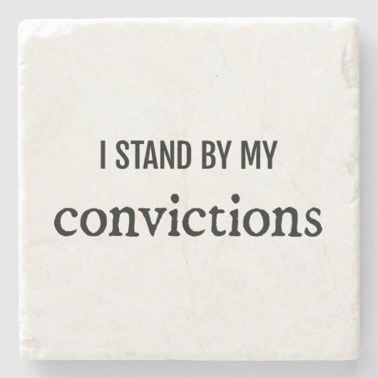 Überzeugungen Marmorstein-Untersetzer Steinuntersetzer (Vorderseite)