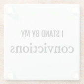 Überzeugungen Untersetzer aus Glas (Rückseite)