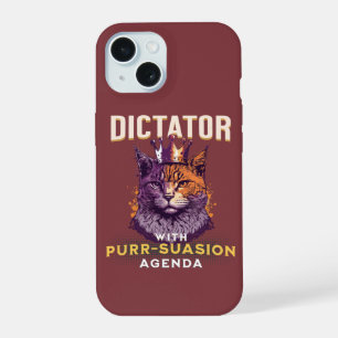 Überzeugungs Agenda Lustiges Katzen-Design iPhone 15 Hülle