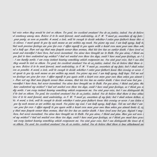 Überzeugungs-Text Seidenpapier (Vorderseite)