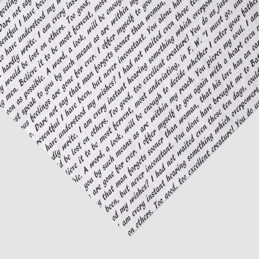 Überzeugungs-Text Seidenpapier (Ausschnitt)