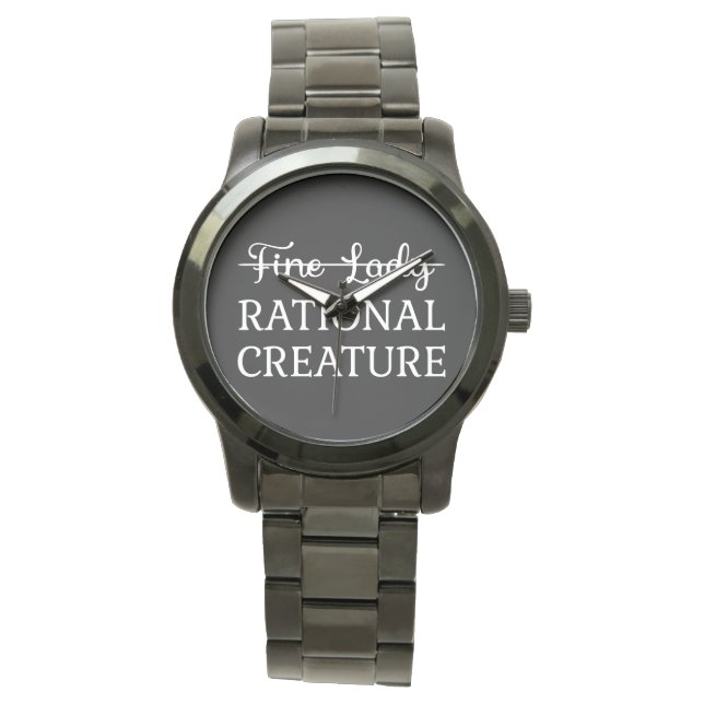 Überzeugungskraft Jane Austen - Rational Creature  Armbanduhr (Vorderseite)