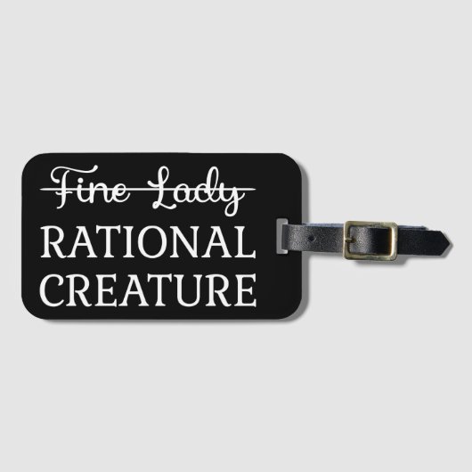 Überzeugungskraft Jane Austen - Rational Creature Gepäckanhänger (Vorderseite (Horizontal))