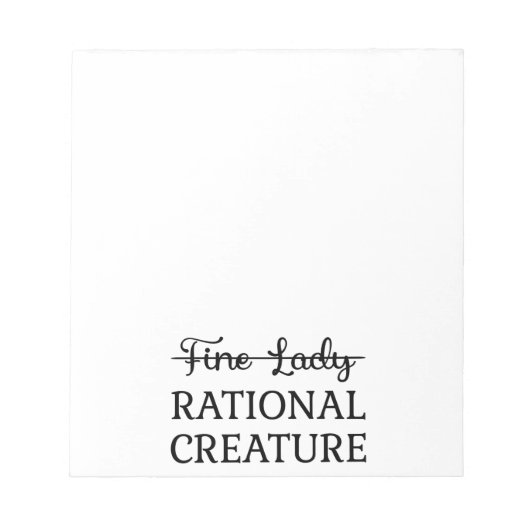 Überzeugungskraft Jane Austen - Rational Creature Notizblock (Vorderseite)