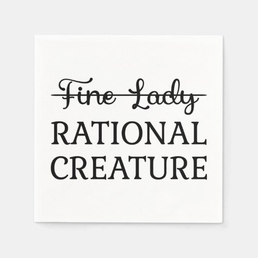 Überzeugungskraft Jane Austen - Rational Creature Serviette (Vorderseite)