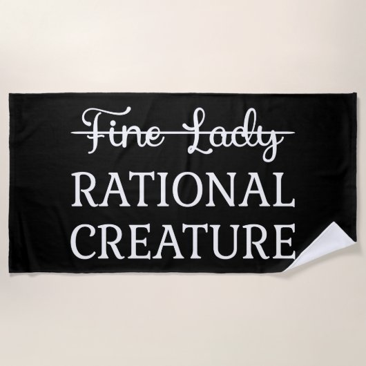 Überzeugungskraft Jane Austen - Rational Creature  Strandtuch (Vorderseite)