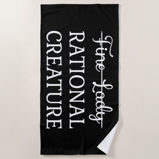 Überzeugungskraft Jane Austen - Rational Creature  Strandtuch (Vorderseite)
