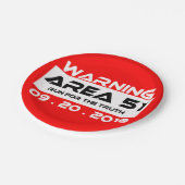 überziehen Sie Rennen des Bereichs 51 für die Pappteller (Schrägansicht)