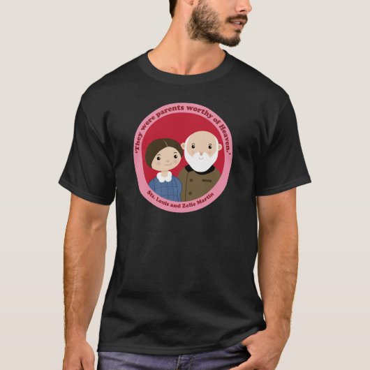 Überziehschutzanlage. Louis und Zelie Martin T-Shirt (Vorderseite)