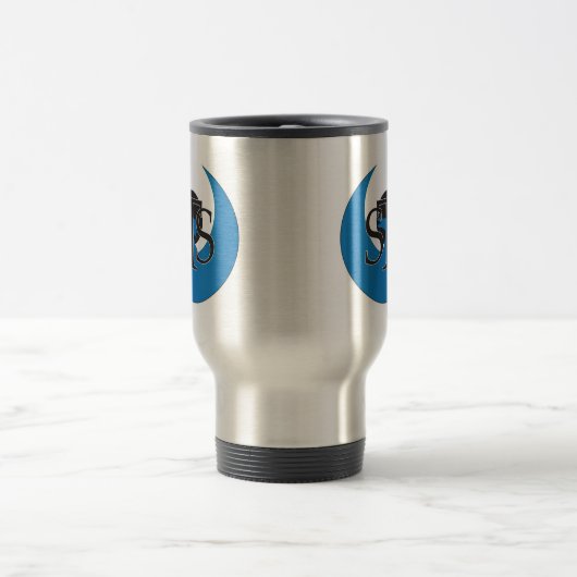 Überziehschutzanlagen-Logo-Tasse Reisebecher (Mittel)