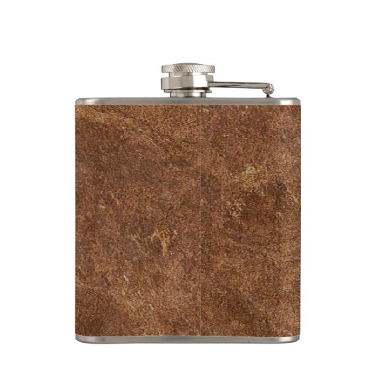 Überzieht rustikales Monogramm-Imitat Mann" s Flachmann (Rückseite)