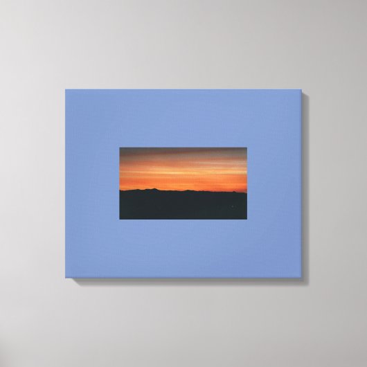 überzogene Canvas mit Sonnenuntergang Leinwanddruck (Vorderseite)