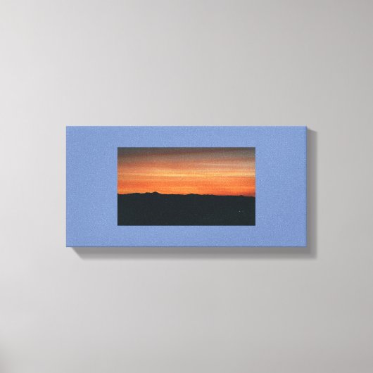 überzogene Canvas mit Sonnenuntergang Leinwanddruck (Vorderseite)