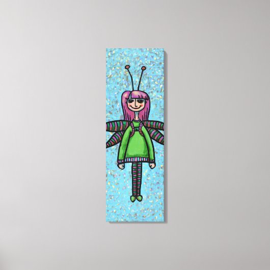 überzogene Canvas, Niedliche Girl-Malerei Leinwanddruck (Vorderseite)