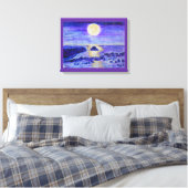überzogene Canvas Print- Mondlicht-Feier Leinwanddruck (Insitu (Schlafzimmer))
