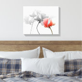 überzogene Leinwand mit Schwarz-Weiß-Rosen, eine r (Insitu (Schlafzimmer))