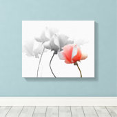 überzogene Leinwand mit Schwarz-Weiß-Rosen, eine r (Insitu (Holzboden))