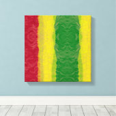 überzogene Leinwand Print, Rasta Rot Gelb Grün (Insitu (Holzboden))