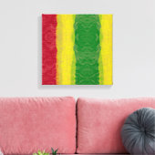 überzogene Leinwand Print, Rasta Rot Gelb Grün (Insitu (Wohnzimmer))