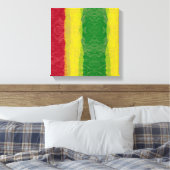 überzogene Leinwand Print, Rasta Rot Gelb Grün (Insitu (Schlafzimmer))