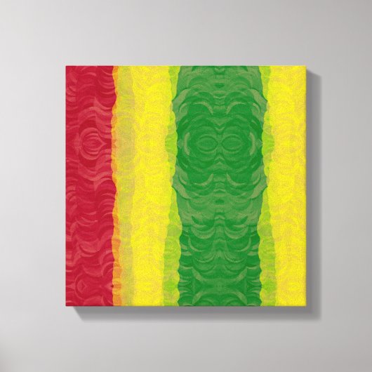 überzogene Leinwand Print, Rasta Rot Gelb Grün (Vorderseite)