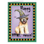 Überzogene Wheaten Terrier Karte Halloweens weich (Vorne)
