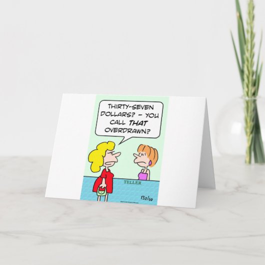 überzogener Aufruf Karte (Vorderseite)