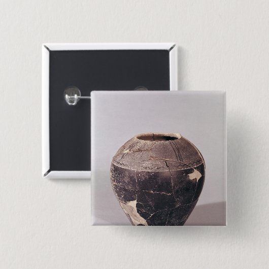 Überzug-Vase verziert mit wallend Linien Button (Vorne & Hinten)